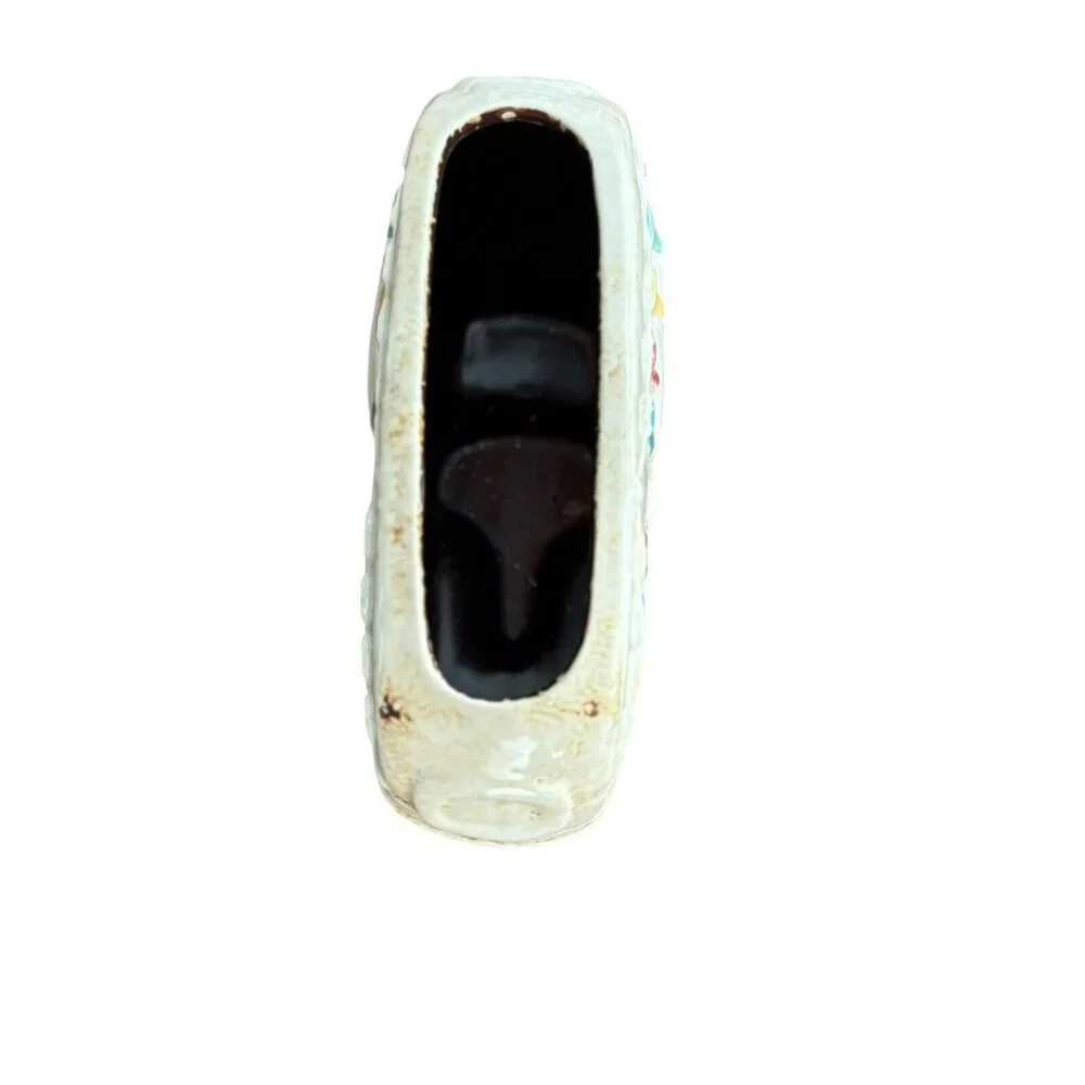 Ceramic Card Mail Holder Trailer Camper‎ Red White Quirky Whimsical Fun Decor